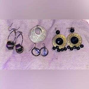Various Statement Earrings Bundle of 4